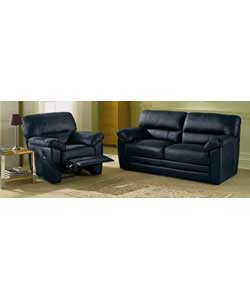 Unbranded Vercelli Large Sofa and Chair - Black