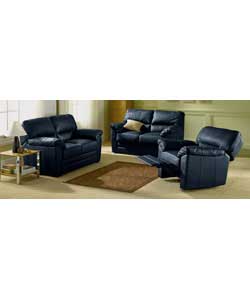 Unbranded Vercelli Regular and Regular Sofa and Chair - Black