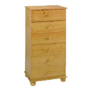 Unbranded Vermont 6 drawer Narrow chest, Antique Pine