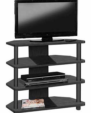 This black wood effect TV unit is simple. practical and fantastic value. Enjoy a range of flexible storage space for all your home entertainment items. while supporting a TV up to a maximum of 28 inches on the top. Part of the Verona collection Colle