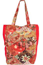 Unbranded Veronica patchwork print beach bag