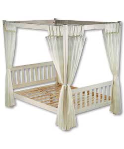 Versailles White 4 Poster Bedstead Frame Only