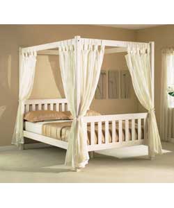 Versailles White 4 Poster Bedstead with Comfort Mattress