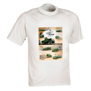 Versatile Landrovers vintage ad T-shirt. Recently launched is this great new range of merchandise wi