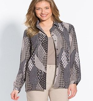 Unbranded Versatile Long-Sleeved Printed Blouse