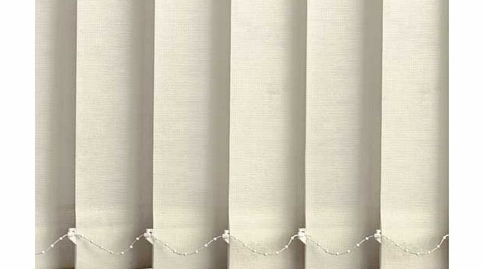 Unbranded Vertical Blind and Headrail 152 x 137cm - Cream