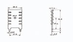 Vertical Twisted Vane PCB Mounting Heatsink (
