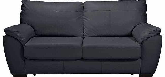 Unbranded Vicenza Leather Sofa Bed - Black