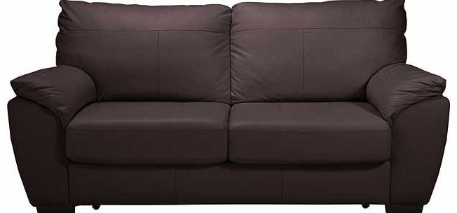 Unbranded Vicenza Leather Sofa Bed - Chocolate