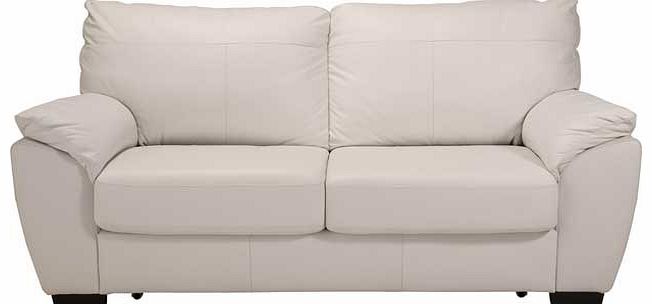 Unbranded Vicenza Leather Sofa Bed - Ivory