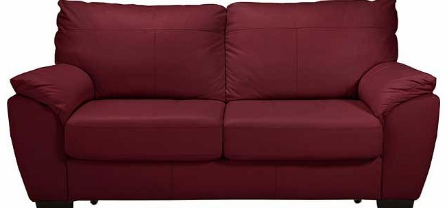 Part of the Vicenza collection. this Vicenza Sofa Bed in a stylish red makes a perfect addition to your home. Upholstered in a corrected grain leather. the foam filled seat cushions provide you with comfort for when your relaxing on this sofa. or for