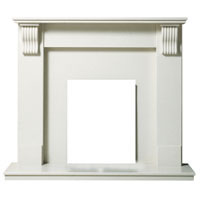 Victoria Surround Set includes a Cream Micro Marble surround with back panel and hearth, External