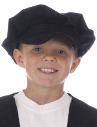Unbranded Victorian Boy Flat Cap - Black