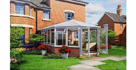 Unbranded Victorian Dwarf Wall Large Conservatory-White