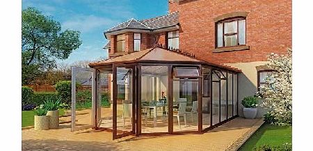 Unbranded Victorian Full Height XL Conservatory - Rosewood