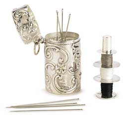 Victorian Silver Thread and Needle Case