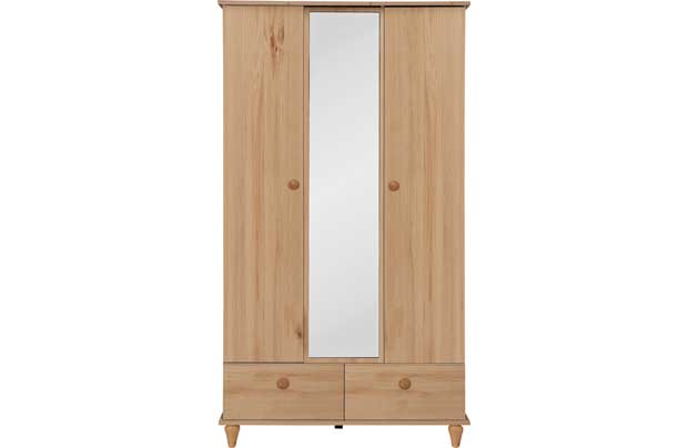 Unbranded Victoriana 3 Door 2 Drawer Mirrored Wardrobe -