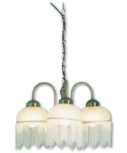Victoriana 3 Light Ceiling Fitting - Antique Brass Finish