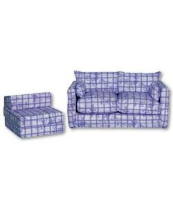 Vienna Lilac Foam Filled Sofa and Chair Bed