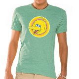 Vintage Sesame Street Big Bird Head T-Shirt, Melange Green, L
