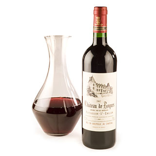 Unbranded Vinum decanter and Chateau de Roques