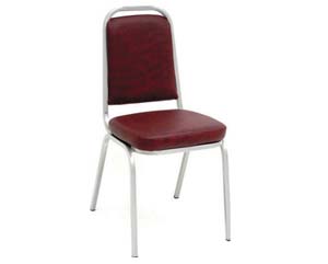 Unbranded Vinyl banquet chair(silver frame)