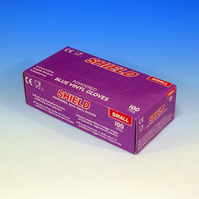 Unbranded Vinyl Gloves Blue Non Sterile Small x 100