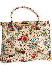 Unbranded Violet Floral Pattern Grab Bag