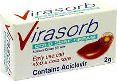 Cream containing: Aciclovir 5% w/w. For the treatm