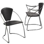 Visitors/Meeting Room Chair - Black Leather
