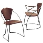 Visitors/Meeting Room Chair - Brown Leather