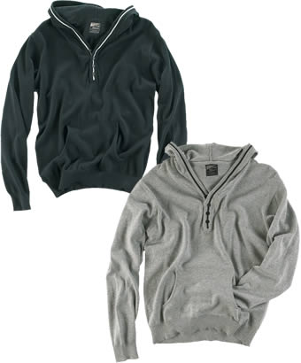 A mid-weight knit in a hoody with pouch pockets - it really works and will be a vital part of any Au