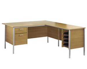 Unbranded VL Budget L-shape H-leg desk