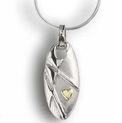 Unbranded Voar Oval Motif Pendant in Sterling Silver