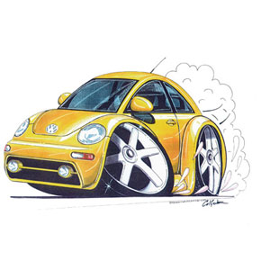 Unbranded VW Beetle - Action Yellow Kids T-shirt