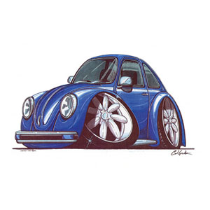 Unbranded VW Beetle - Blue Kids T-shirt