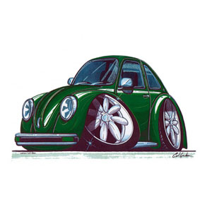 Unbranded VW Beetle - Green Kids T-shirt