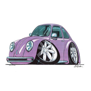 Unbranded VW Beetle - Lilac T-shirt