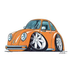Unbranded VW Beetle - Orange T-shirt