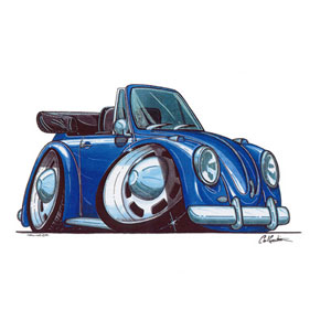 Unbranded VW Beetle Convertable - Blue Kids T-shirt