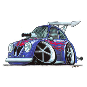 Unbranded VW Beetle Hot Rod Kids T-shirt