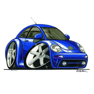 Unbranded VW New Beetle - Blue Kids T-shirt