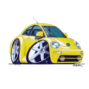 Unbranded VW New Beetle -Yellow Kids T-shirt