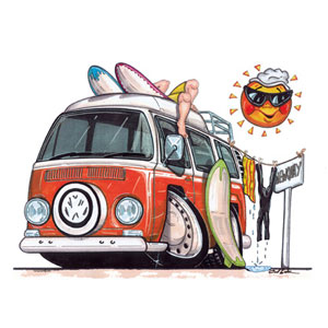 Unbranded VW Newquay Bay Camper Kids T-shirt