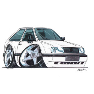 VW Polo Mk3 Coupe - White T-shirt XXL