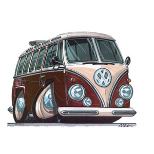 Unbranded VW split screen Camper - Burgundy Kids T-shirt