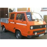 A new 1/43 scale VW T3 Doka Pritsche 1979 Colour 1 diecast replica from Minichamps. This model