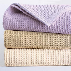 Waffle Blanket- Natural- Double/King-Size- 230cm x 250cm