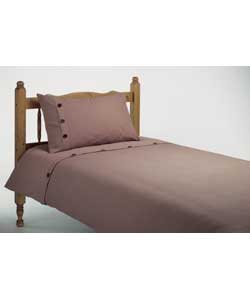 Waffle Single Duvet Cover Set - Mocha