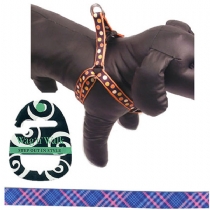 Unbranded Wag N Walk Check Harness Pink/Blue 24-32 X 1